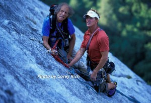 Fred Becky - belaying for food.