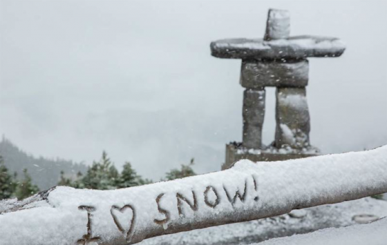 Recent snowfall at Whistler, B.C.