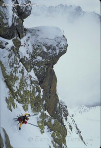 Sven Brunso pulls a windshield wiper turn somewhere in the Alps.