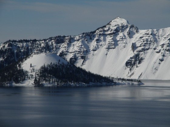 Crater Lake.  Nice lines but the runout can be problematic.  photo: jibmaster