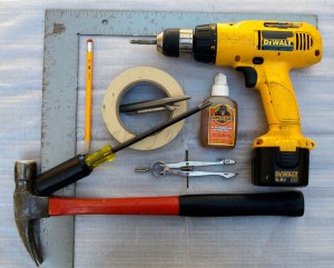 All the tools you need, minus a jig. With a jig, you only need the drill, bits, and glue.