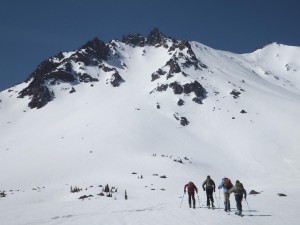 Heading up Mt. Lassen, mid-April 2014. Photo by Baaahb.