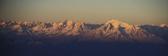 E-Side - Basin Mt. in the center, Mt. Tom on the right.