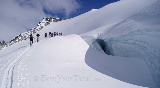 Traveling in glacial terrain is SOP at SME.