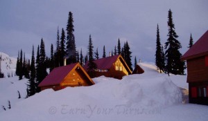 What started as a single Chalet is now a compound. Sauna and the Beglinger house lit up, just the corner of the Chalet is visible on the right.