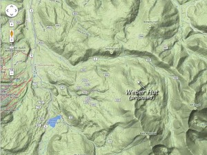 Location of proposed Weber Hut