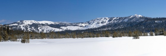 This panorama may make it look flat, but Sugar Bowl offers a LOT of terrain options, and that's just what's inside the boundaries. 