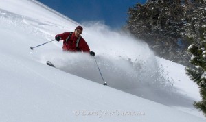 Aaron Brietbart enjoys Sugar Bowl Backcountry.