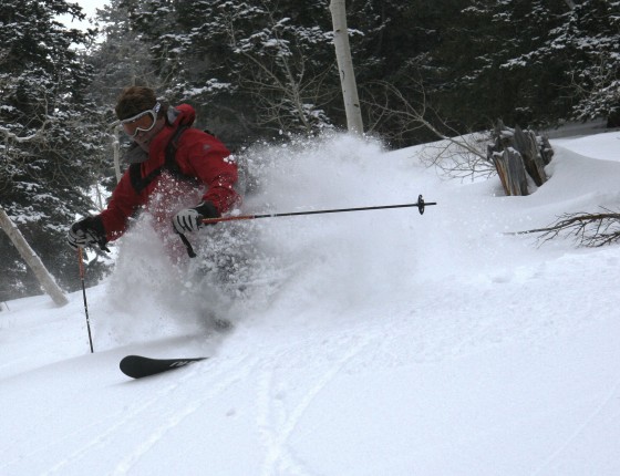 Mitch Weber rippin' tele's in the Wasatch.