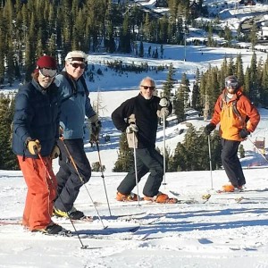 Post cancer treatments on opening day at Mammoth, Nov. 13, 2015. L-R: Mitch Weber, Big Tim, Scottsman, Corey Connolly