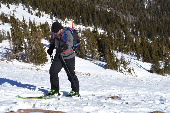 Alex Pappas' first day skinning for fresh tracks. 